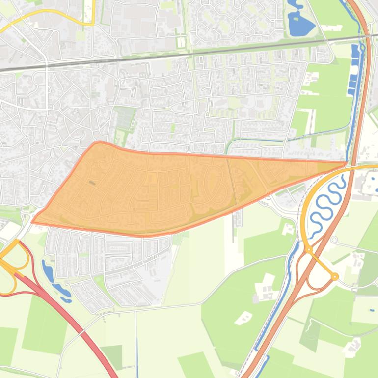 Kaart van de buurt De Maaten.