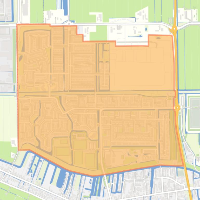 Kaart van de buurt De Maricken-Veenzijde.