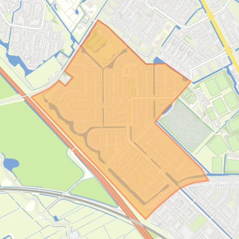 Kaart van de buurt De Maten.