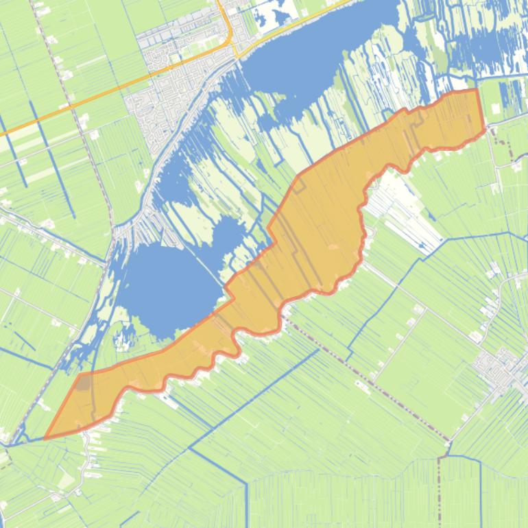 Kaart van de buurt De Meije Nieuwkoopse Plassen.