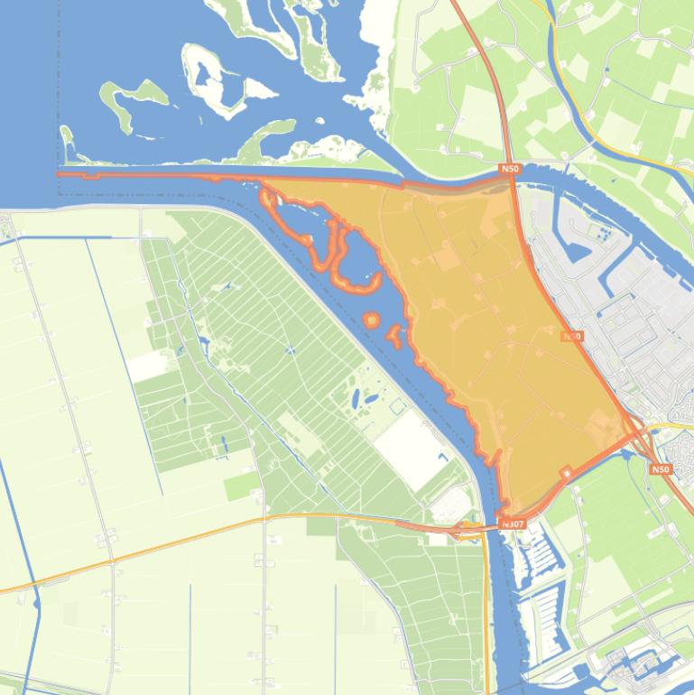 Kaart van de buurt De Melm.