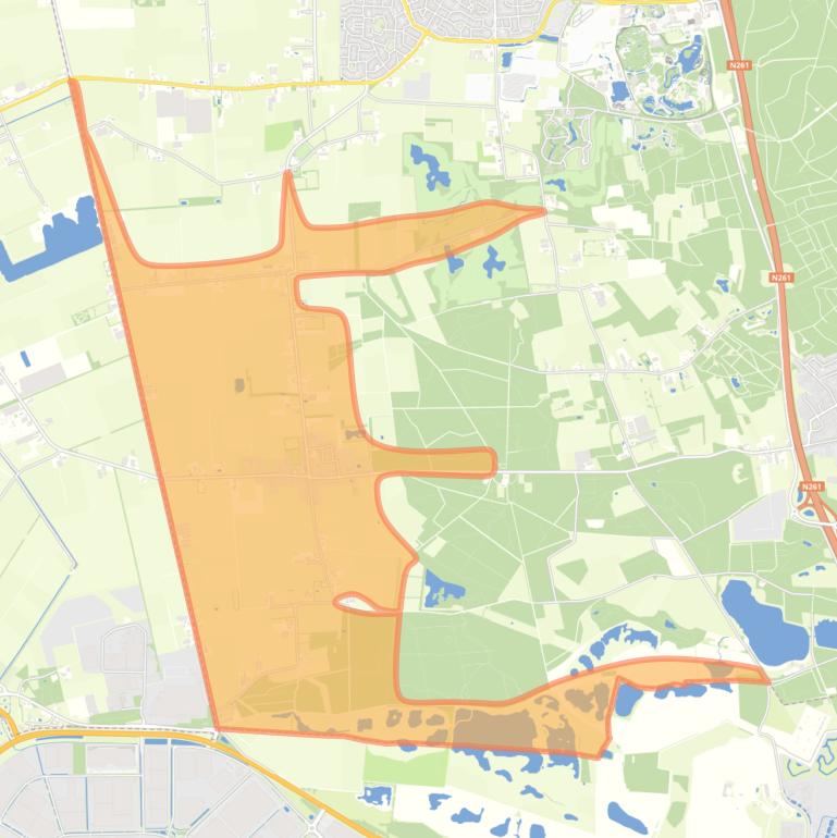 Kaart van de buurt De Moer.