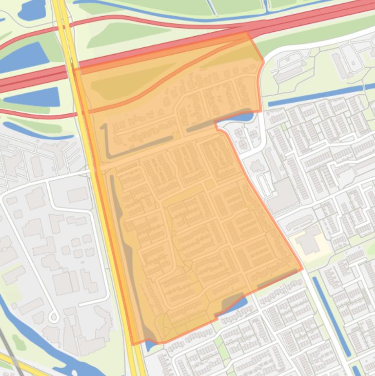 Kaart van de De Muziekinstrumentenbuurt.