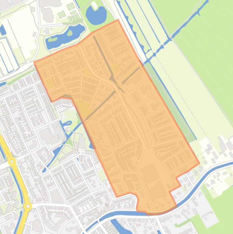 Kaart van de buurt De Noort syde.