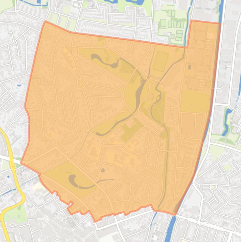 Kaart van de buurt De Parken.