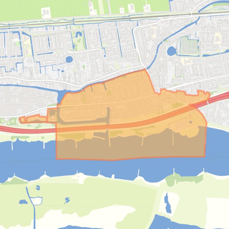 Kaart van de buurt De Peulen-Oost.