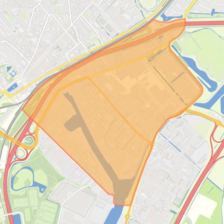 Kaart van de buurt De Pijp.