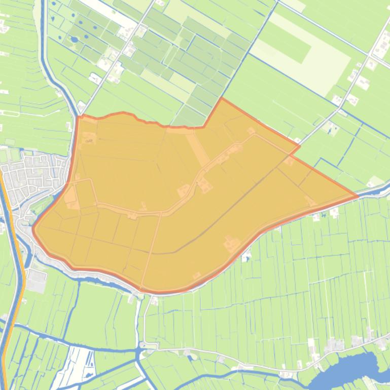 Kaart van de buurt De Purmer (gedeeltelijk).