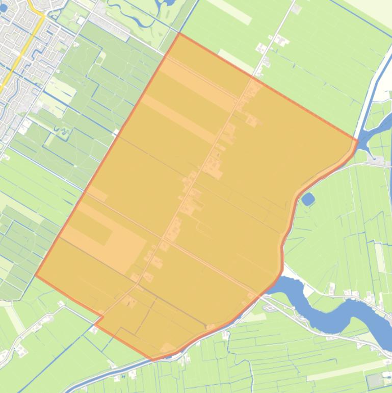 Kaart van de buurt De Purmer (gedeeltelijk).