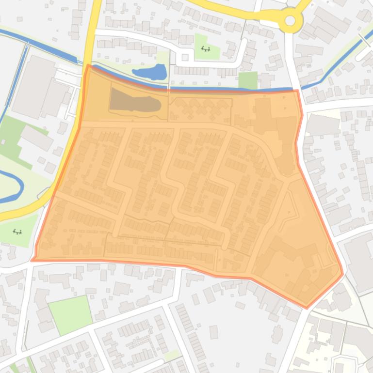 Kaart van de buurt De Riet.