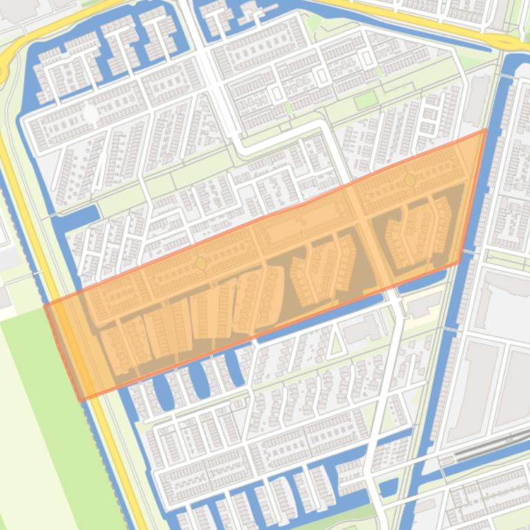 Kaart van de buurt De Rivieren.