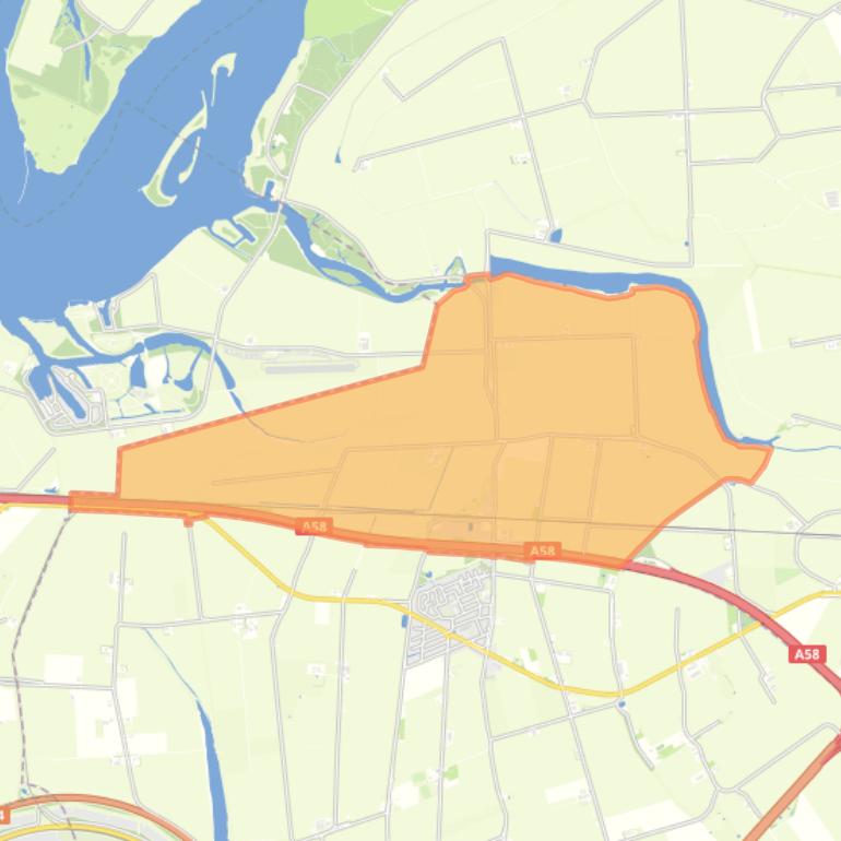 Kaart van de buurt De Schenge.