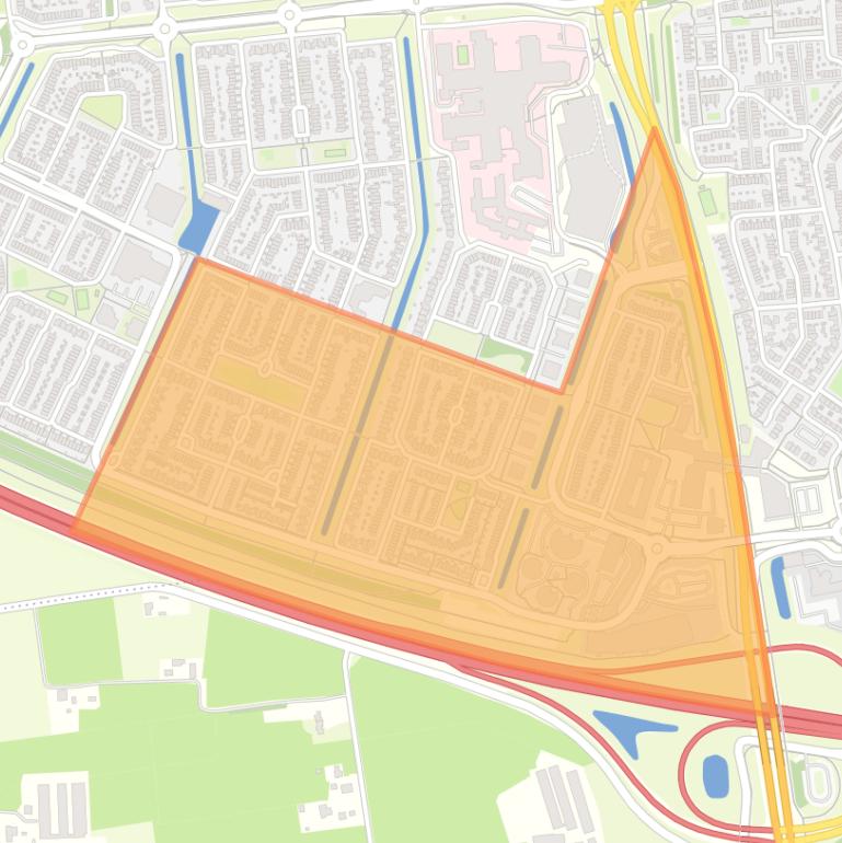 Kaart van de buurt De Singels.