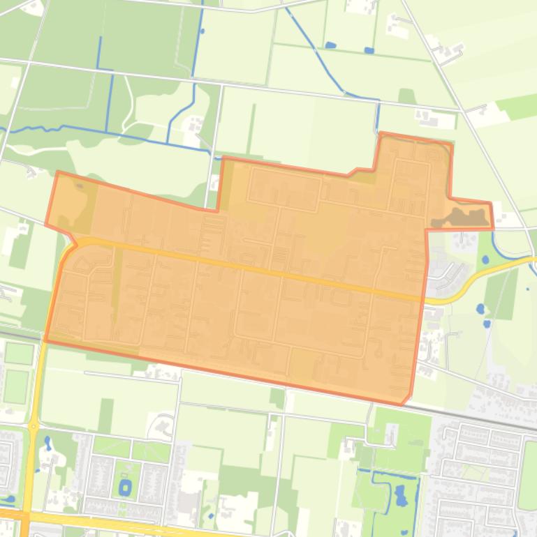 Kaart van de buurt De Slank.