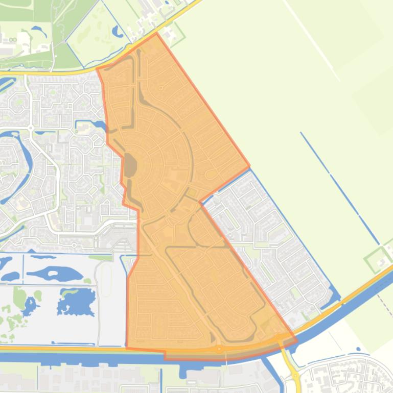 Kaart van de buurt De Staart.