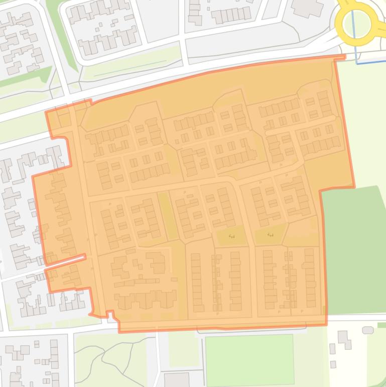 Kaart van de buurt De Steenkamp.