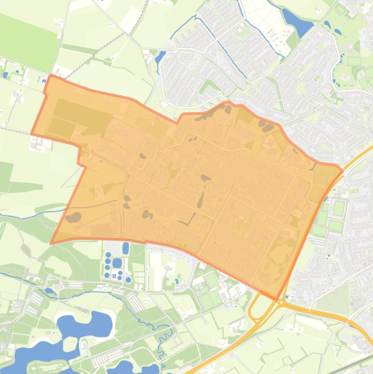 Kaart van de buurt De Thij.