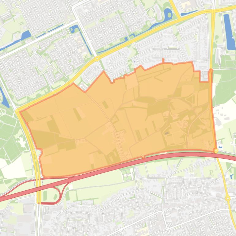 Kaart van de buurt De Tillaard en De Elzen.