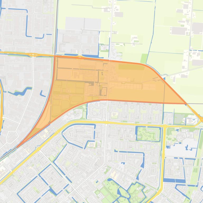 Kaart van de buurt De Vaandel Zuid.