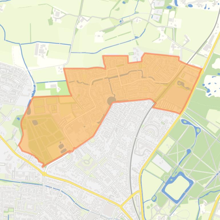 Kaart van de buurt De Vaarst.