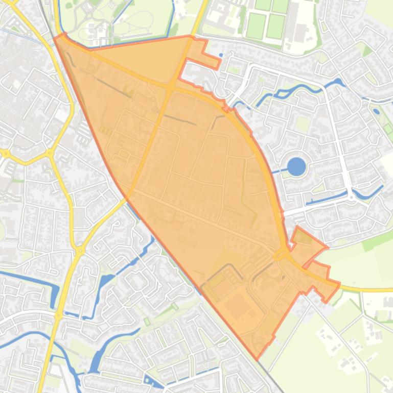 Kaart van de buurt De Valk.