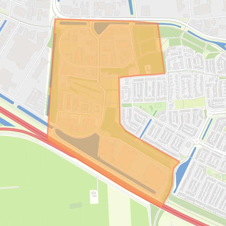 Kaart van de buurt De Vallei.