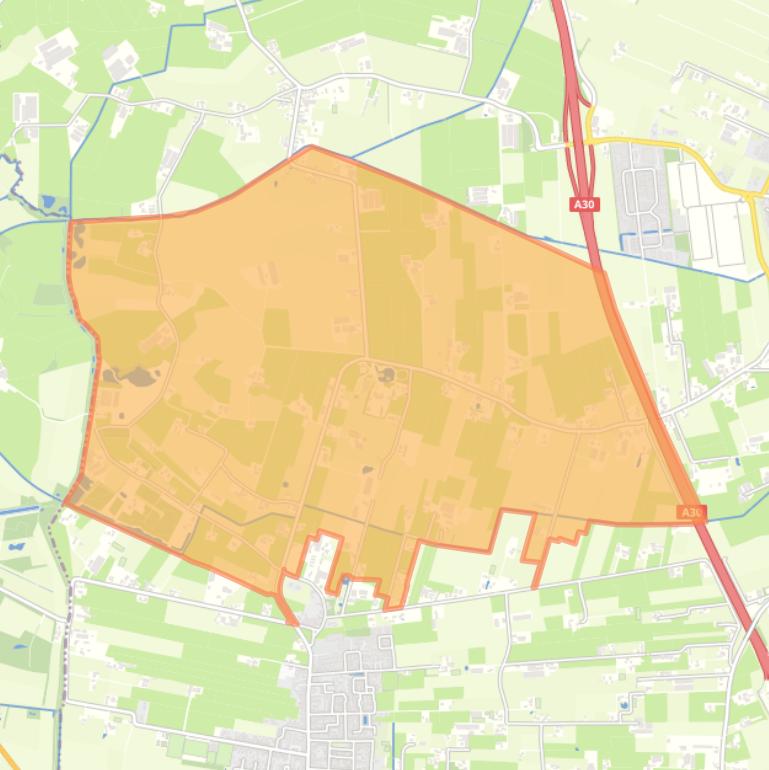 Kaart van de buurt De Veenen.