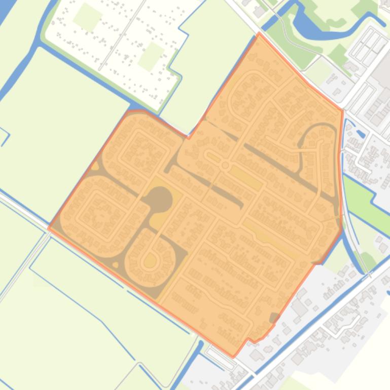 Kaart van de buurt De Veert.