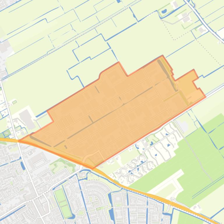 Kaart van de buurt De Veken.