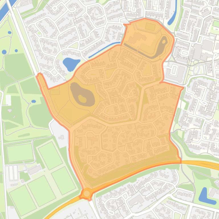 Kaart van de buurt De Venen/De Wallen.