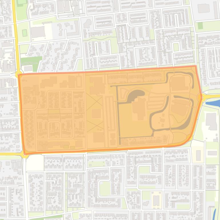 Kaart van de buurt De Venen noord.