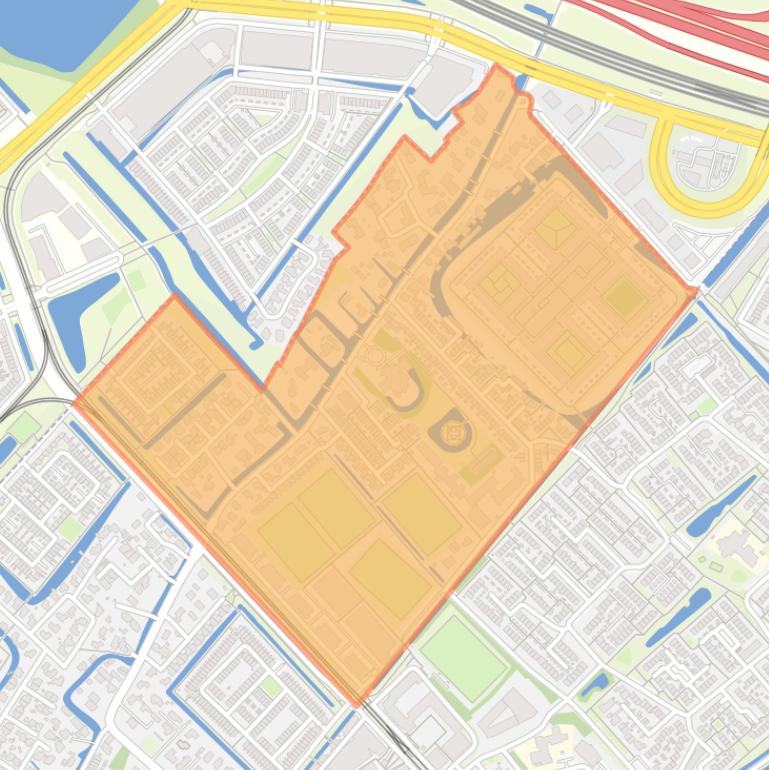 Kaart van de buurt De Venen Oost.