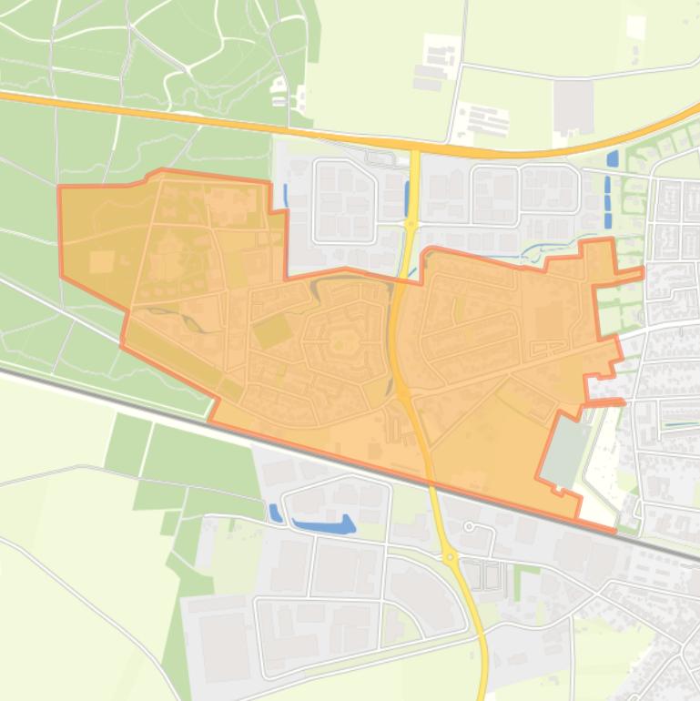 Kaart van de buurt De Vennen.