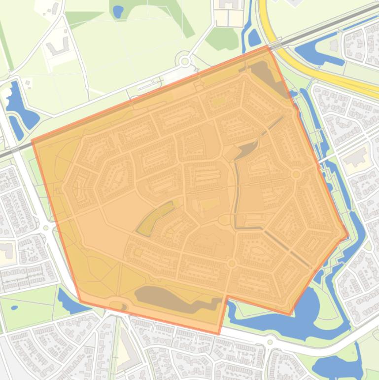 Kaart van de buurt De Veste.