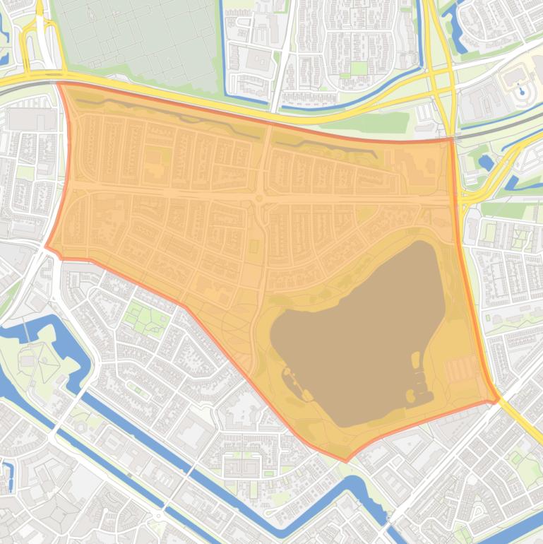 Kaart van de buurt De Vliert.