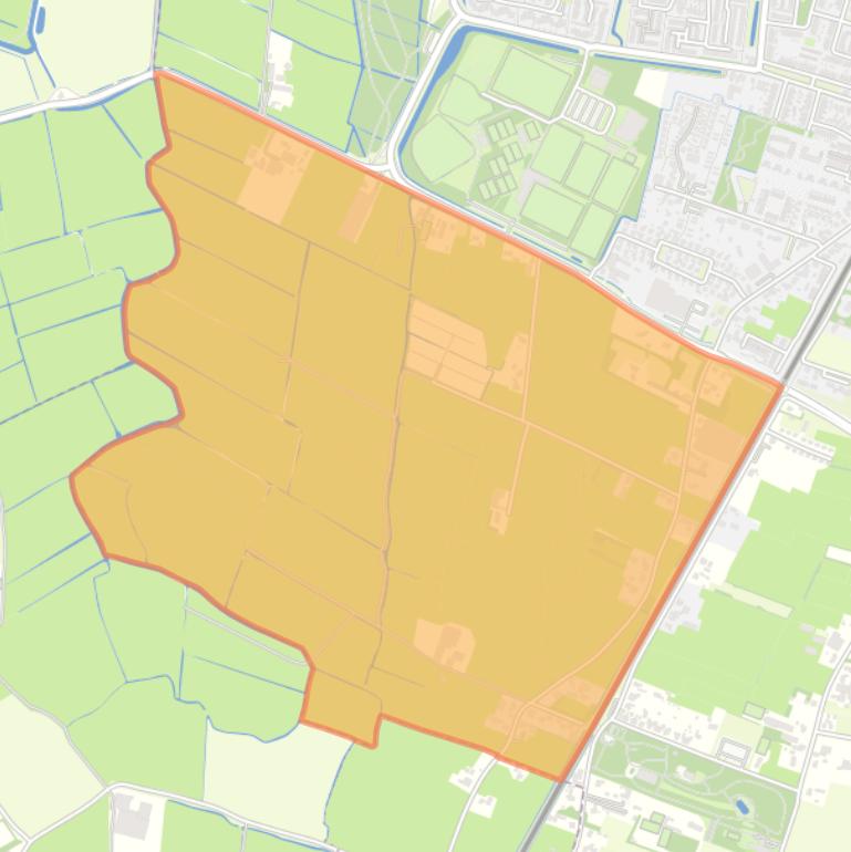 Kaart van de buurt De Volkstuinen.