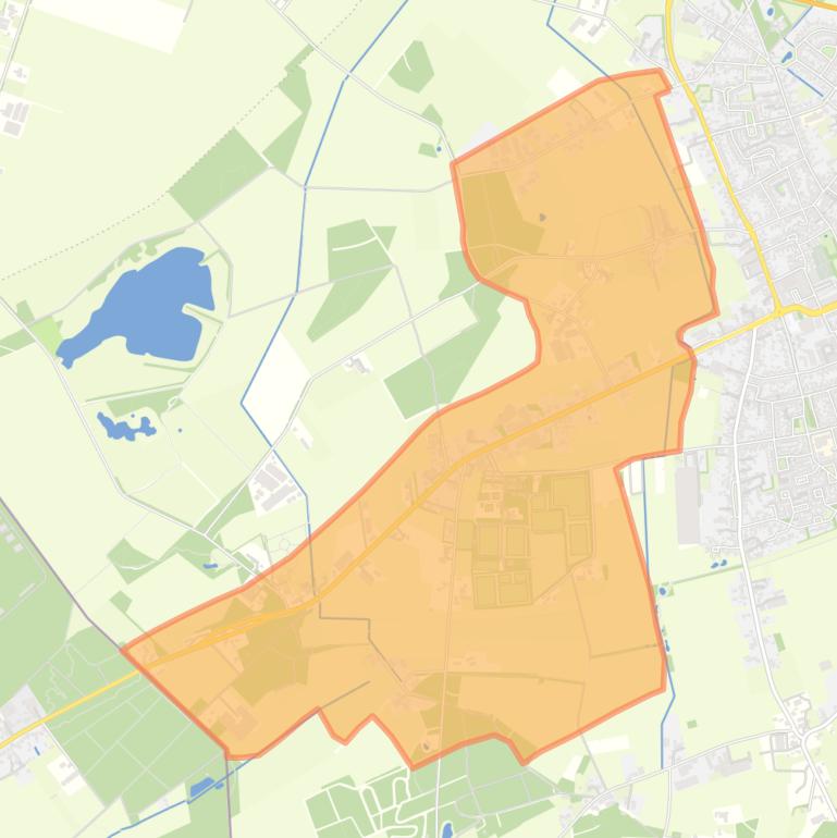 Kaart van de buurt De Voort en Achterste Heikant.