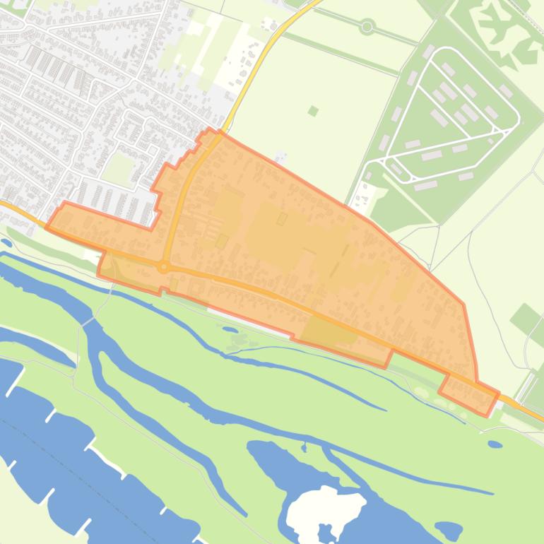 Kaart van de buurt De Vordel.