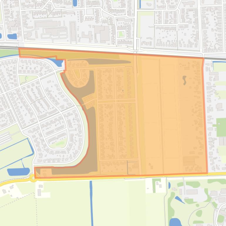 Kaart van de buurt De Vosholen-Oost.