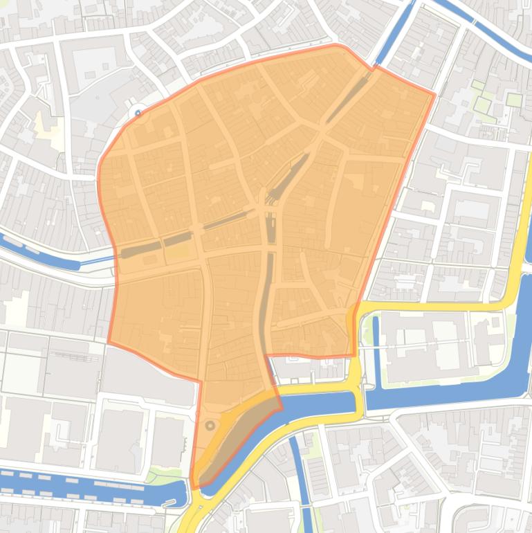 Kaart van de buurt De Waag.