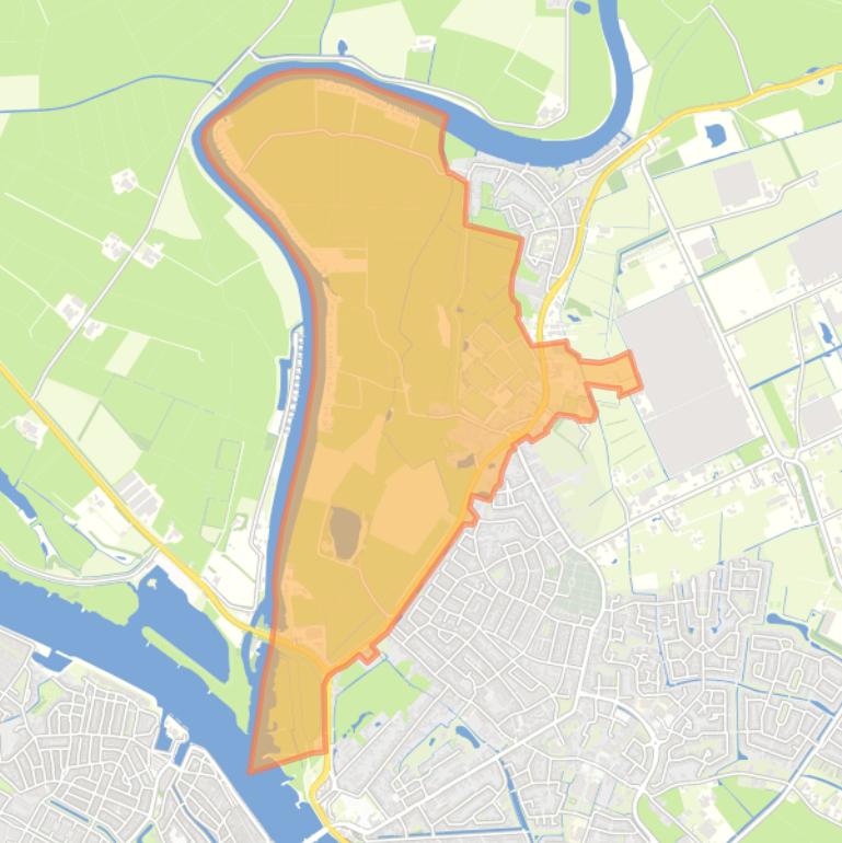 Kaart van de buurt De Waard.