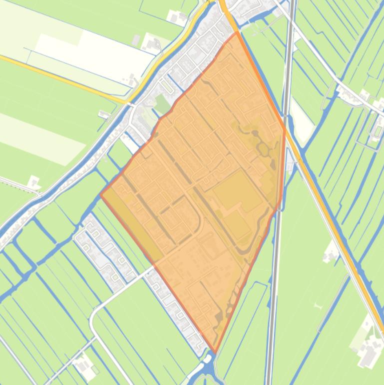 Kaart van de buurt De Watering.