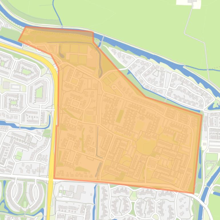 Kaart van de buurt De Wetering.