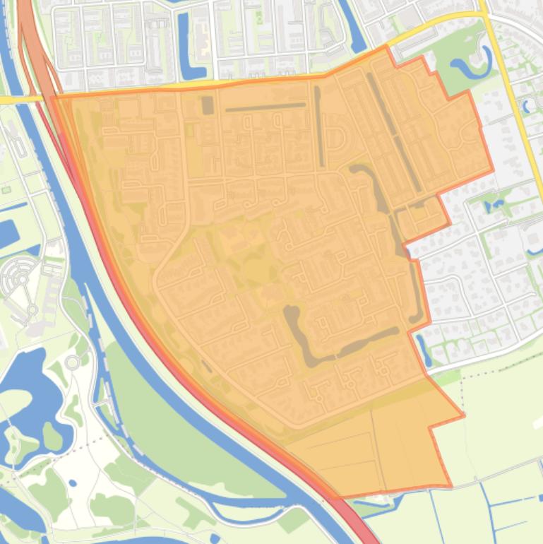 Kaart van de buurt De Wijert-Zuid.