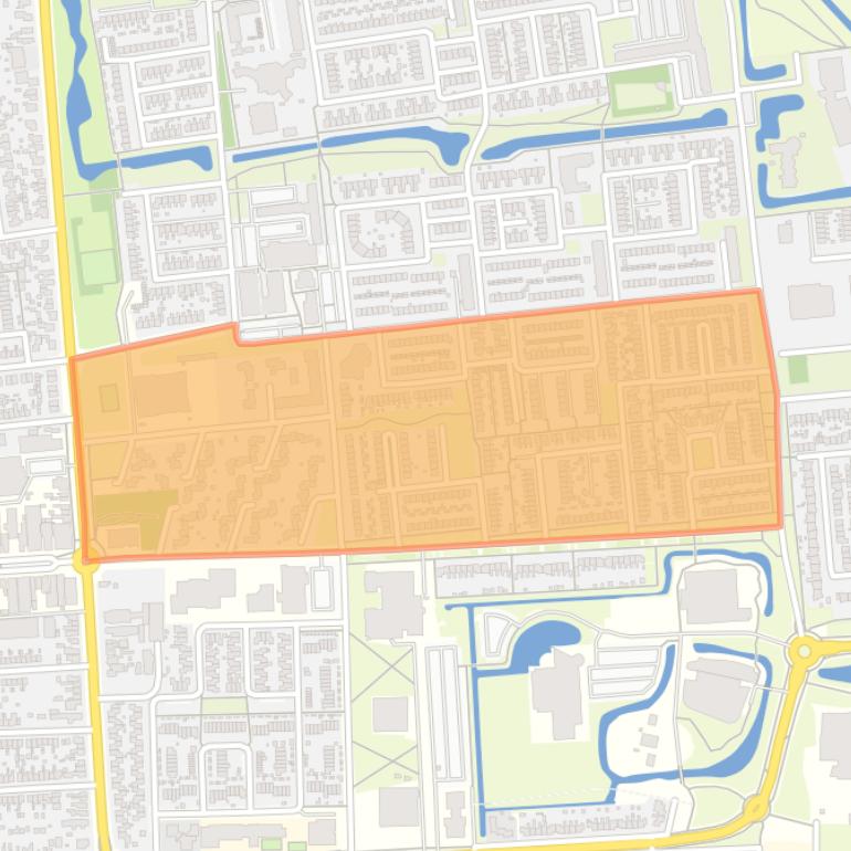 Kaart van de buurt De Wiken zuid.