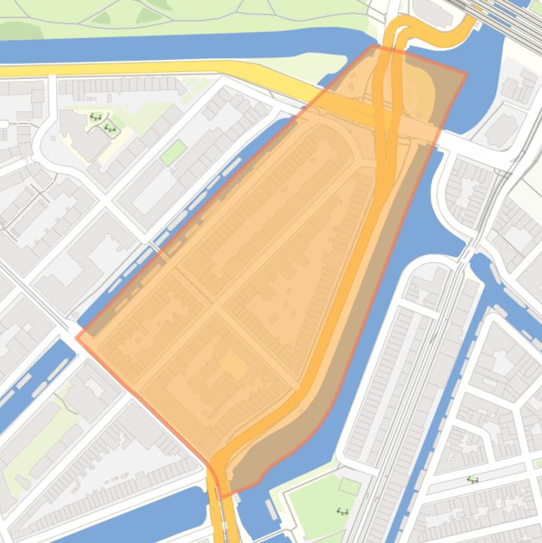 Kaart van de De Wittenbuurt-Noord.