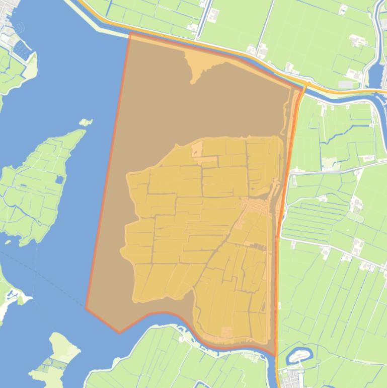 Kaart van de buurt De Woude.