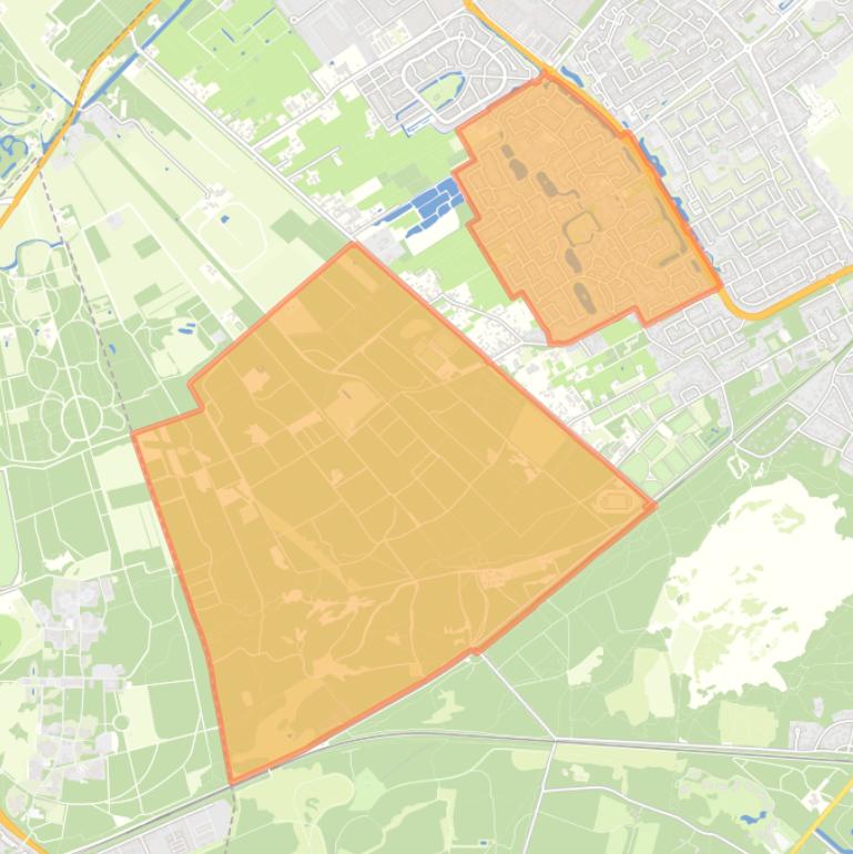 Kaart van de buurt De Zoom.