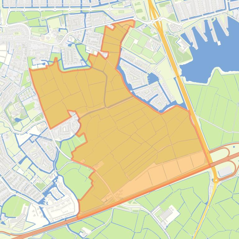 Kaart van de buurt De Zuidlanden.