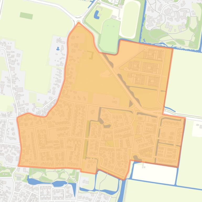 Kaart van de buurt Debbemeer-Noord.